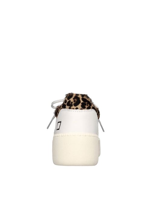 Sneakers in pelle D.A.T.E. | STEP CALFBIANCO-LEOPARDATO